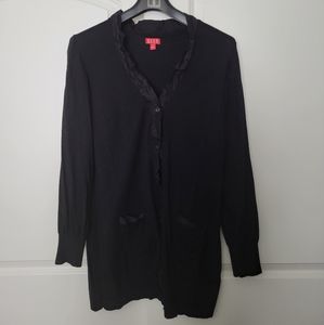 Elle Ruffled Trim Button Down Carnigan Sweater . XL. #383